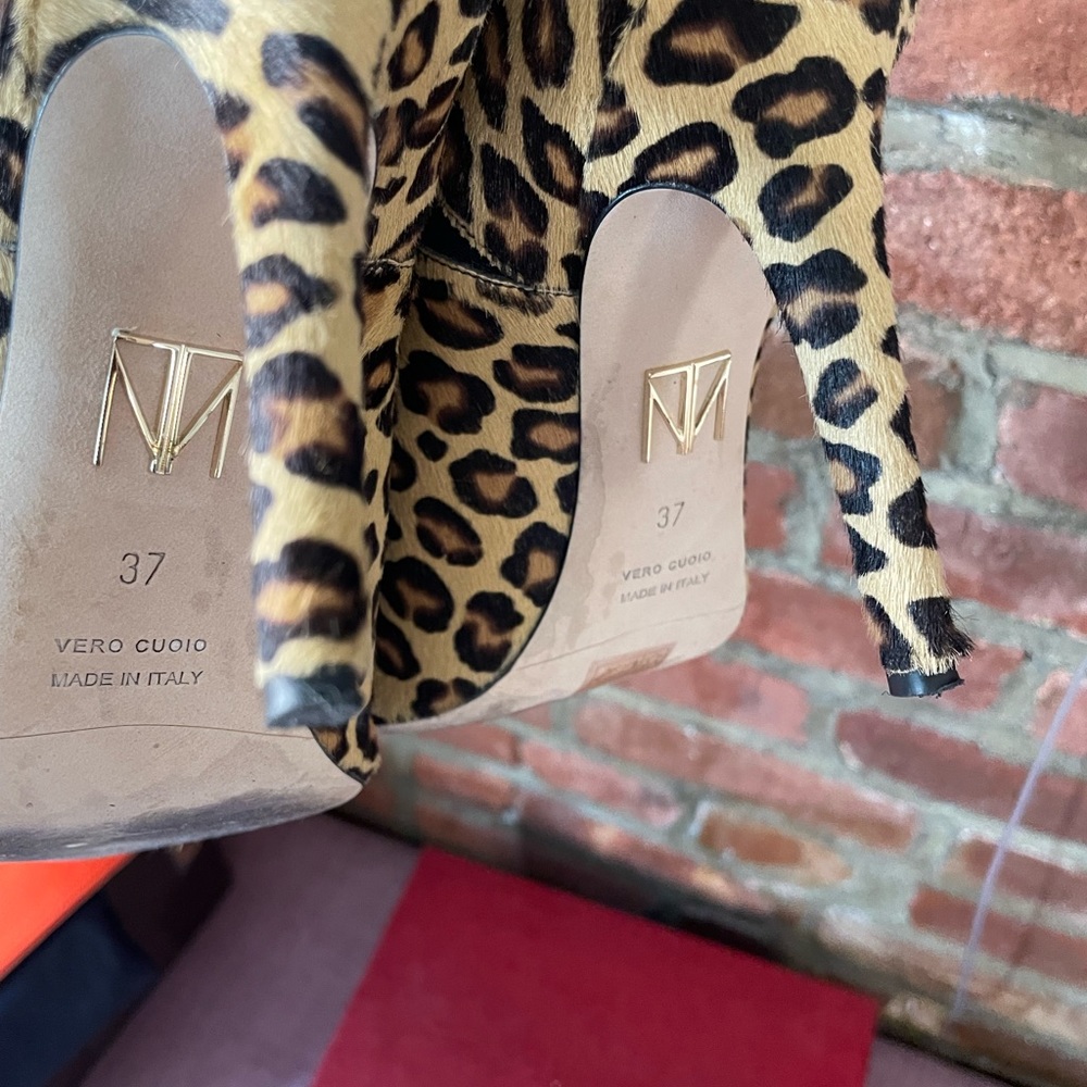 FINAL SALE ‼️Tamara Mellon Leopard Print Calf Hair Stiletto Heels - Picture 5 of 7